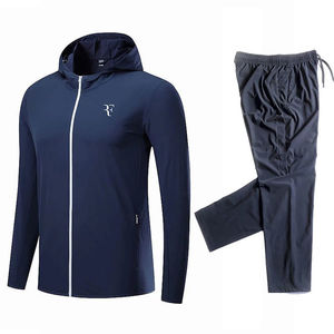 新款费德勒网球服套装长裤外套套装运动拉链运动服团购定制纳达尔