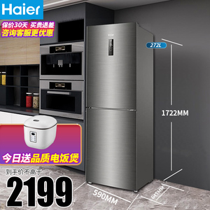 Haier/海尔 BCD-272WDPD 两门双变频风冷节能小型家用双门电冰箱