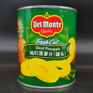 Del Monte Sliced Pineapple菲律宾进口地们菠萝片水果沙拉罐头