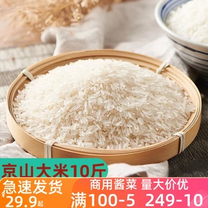 京山大米5kg/10斤当季新米桥米王 丝苗米长粒香米不抛光荆门籼米