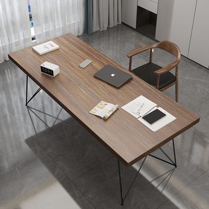 实木台式电脑桌家用简约长条书桌北欧办公桌大桌子现代设计工作台