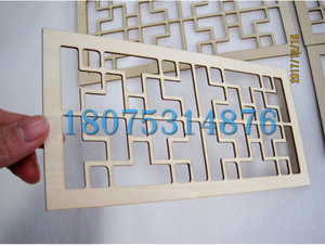 椴木层板激光切割模型木牌竹木定制雕刻LOGO木盒礼品激光刻字加工