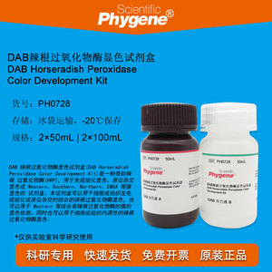 DAB辣根过氧化物酶显色试剂 2×100ML DAB显色液 PH0728 PHYGENE