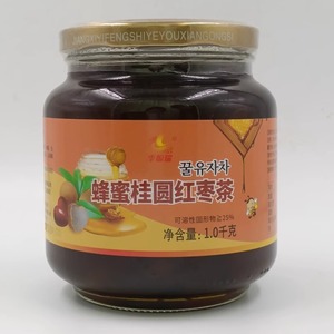 意蜂心愿蜂蜜桂圆红枣茶酱1kg含果肉颗粒红枣秋冬热饮奶茶店商用