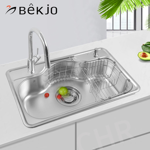 韩国白鸟不锈钢水槽大单槽厨房洗碗水池台下洗菜盆DS780水池盆