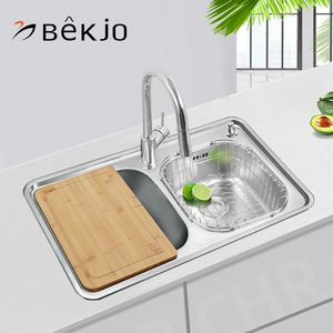 韩国进口白鸟水槽双槽不锈钢9050洗菜盆厨房台下洗碗池套餐ID900