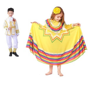 拉丁美洲秘鲁传统复古怀旧传统儿童衣服装扮小孩男女舞蹈表演服饰