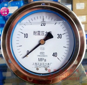 YN100ZT 40Mpa 耐震轴向带边压力表 面板压力表 油气液水表压力表