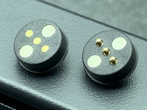 10mm圆形磁吸充电头 3pin磁吸连接器 智能穿戴磁吸充电插头公母座