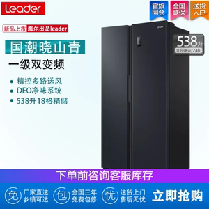 海尔出品统帅 BCD-538WGLSSEDBX 对开门无霜一级变频超薄家用冰箱