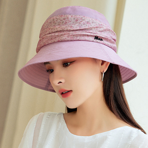 真丝帽子女式夏凉帽桑蚕丝防晒遮阳帽女夏季太阳帽防紫外线可折叠