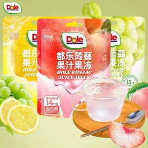 dole都乐蒟蒻果汁果冻白桃青提柠檬含真实果汁办公室休闲解馋零食