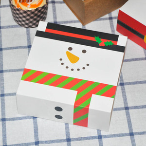 2019圣诞礼盒 正方形饼干盒 抽屉式圣诞节礼品盒 糖果包装盒 50个