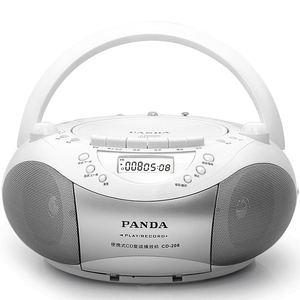 熊猫cd-208cd光盘播放机便携CD机家用英语磁带录音机MP3U盘收音机