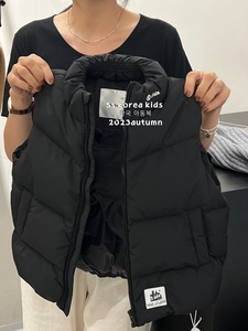 波拉bora韩国童装男童羽绒马甲2023新款儿童秋冬装外套背心女童