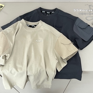 SS高端品牌童装气质韩国男童短袖T恤2024新款儿童设计师款上衣潮