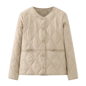 艾格菱格羽绒棉服女2023冬季新款小个子短款修身轻薄保暖棉衣外套