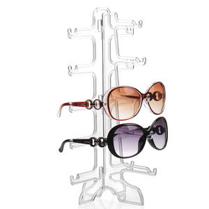 优质透明塑料5副眼镜架太阳镜展架墨镜展架眼镜展示架墨镜架