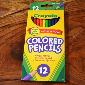 福栈美代原装现货Crayola 绘儿乐彩色绘画铅笔预磨尖12种颜色