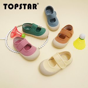TOPSTAR学步鞋幼儿园室内鞋软底儿童帆布鞋宝宝单鞋春季新款童鞋