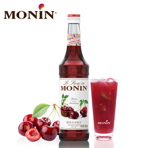 莫林MONIN樱桃风味糖浆玻璃瓶装700ml咖啡鸡尾酒果汁饮料