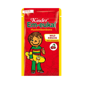 德国直邮满300包邮Kinder em-eukal儿童野生车厘子维生素润喉糖