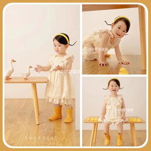 儿童摄影服装周岁女宝婴儿一岁2岁影楼艺术照主题衣服蕾丝公主裙