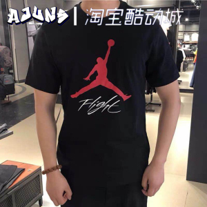 JORDAN 夏季飞人AJ4印花圆领短短袖T恤 AO0665-010-100