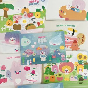 韩国rico朋友们装饰卡片明信片 POST CARD SERIES（8款选）