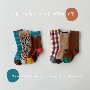 现货韩国内代购儿童装男童女童男孩女孩2023冬装保暖全棉儿童袜子