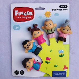 美国手指偶一家人儿童手指亲子过家家玩偶幼儿园讲故事手偶道具