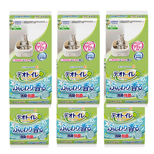 日本进口佳乐滋加香猫尿垫6包 吸水抑菌除臭加厚猫砂盆尿片60片