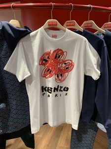 法国巴黎代 KENZO 24春夏 Boke Flower浮雕刺绣男女圆领短袖T恤