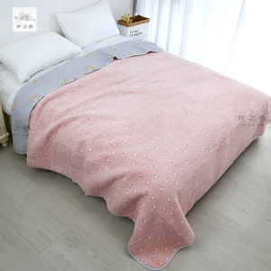 定制秋冬保暖短毛绒牛奶绒毯子绗缝被床盖双面用床单15米单件薄毯