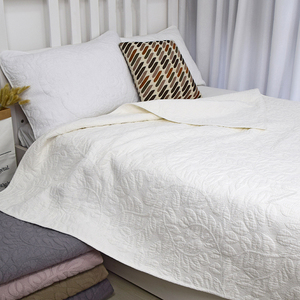 订制日式纯色绗缝被单双人空调被床盖单件12米15米加棉砂洗夏被床