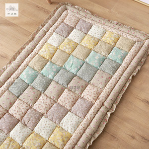 韩国馒头垫布艺拼布满铺地毯全棉卧室床边榻榻米地垫可水洗纤之色