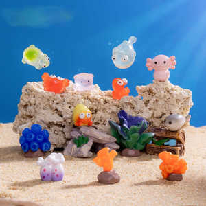 微景观创意海底世界鱼珊瑚潜艇 DIY鱼缸造景装饰品配件迷你小摆件