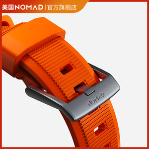 美国NOMAD AppleWatch 9 Ultra2 活力橙T-1硬汉氟橡胶苹果手表带iwatch s8 49/45/44/42mm运动官方同款材质