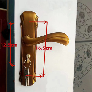 门锁家用通用型卧室室内房间铝合金门把手手柄锁具卫生间木门老式