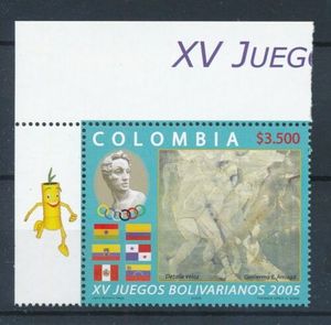 哥伦比亚 2005年 国旗  奥运  1全新 MNH