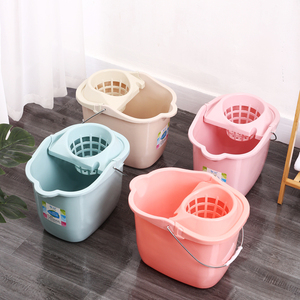 家用手动挤水桶手压地拖桶清洁拖把桶塑料旋转拧水单桶老式墩布桶