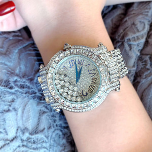 新款奢华玛丽莎音符满天星时尚潮流女表时来运转手表大表盘时装表