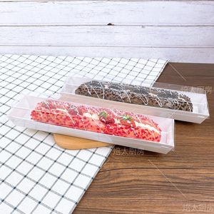 烘焙长方形草莓奥利奥魔法棒吸塑盒长条泡芙寿司蛋糕卷面包包装盒