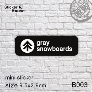 单板滑雪防水滑板头盔汽车竞速贴纸日本刻滑板GRAY小树-B003