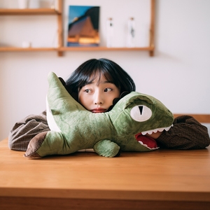 创意恐龙暖手捂抱枕毛绒玩具可爱布娃娃捂手玩偶午睡枕礼物女生