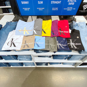 CK Calvin Klein 美国 男士纯棉经典签名字母大标图案圆领短袖T恤
