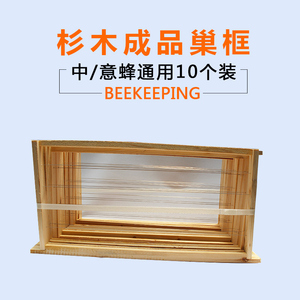 成品巢框穿好钢丝铜眼全杉木巢框蜂箱专用巢础蜂蜡蜂巢养蜂工具