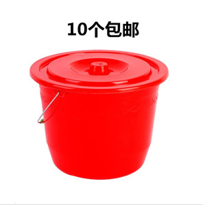 红色塑料水桶熟料耐摔油漆桶水果鸡蛋酒店小桶厨房家用PP环保桶