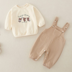 韩版春季新款套装婴儿可爱衣服两件套春秋男宝宝洋气休闲百搭卫衣