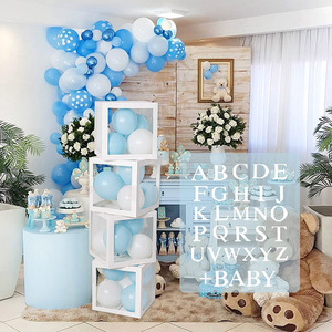 26个字母A-Z气球盒BABY宝宝生日派对定制ONE婚礼求婚布置气球盒子